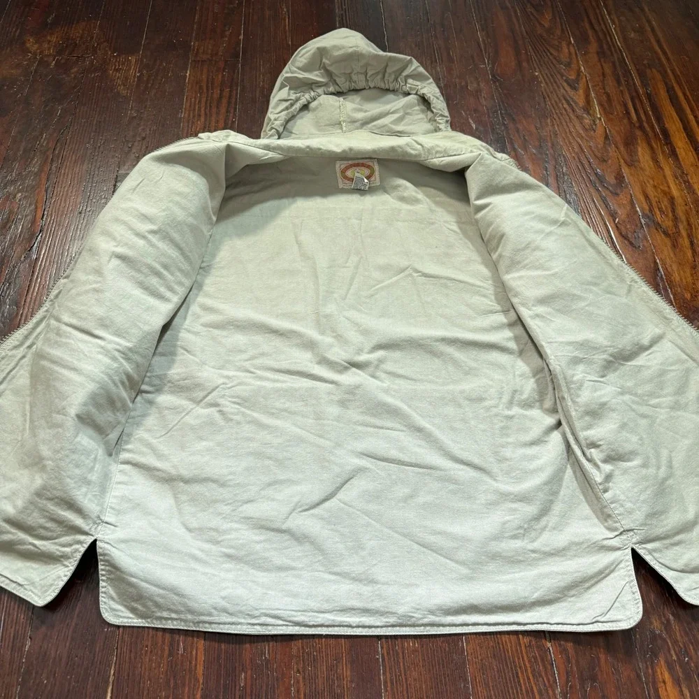 VTG Banana Republic Safari Vest Mens Medium Khaki‎ Hooded Utility 80s 90s